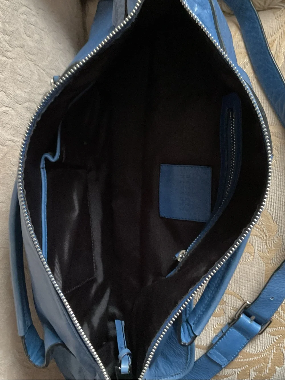Barneys New York Blue Leather Bag